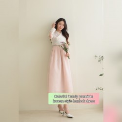 2021 Premium Gorgeous Women Ladies Wear Korean Clothes Hanbok Dress Casual Soft Texture One Piece New Design