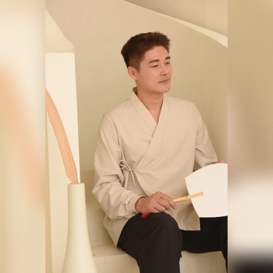 Long Sleeve Hanbok Top / Korean Style Shirts / Vintage / Men's Wear / Unique Clothes