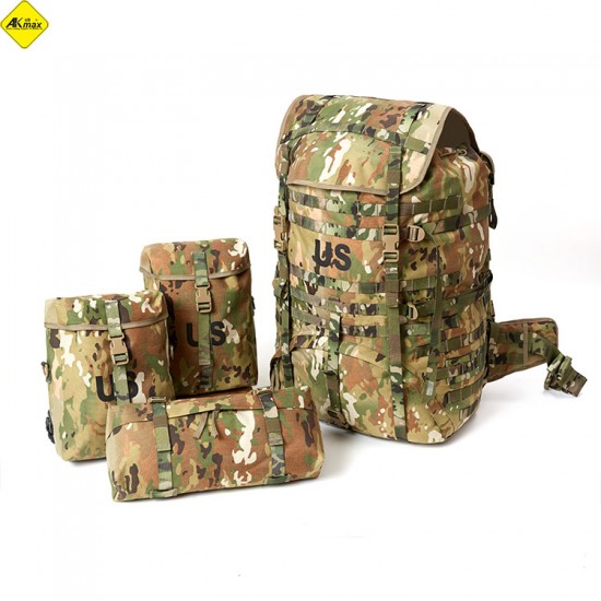 AKmax 100L OCP Camouflage MOLLE Main Bag Large Pack External Poly Frame Rucksack
