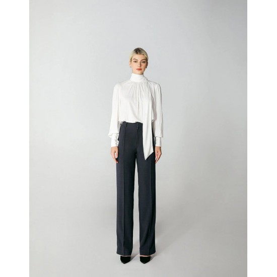 High Fashion Nora Trousers for Women Minimalist Style Elegant ODM Service Flat Front Shirt Clothes