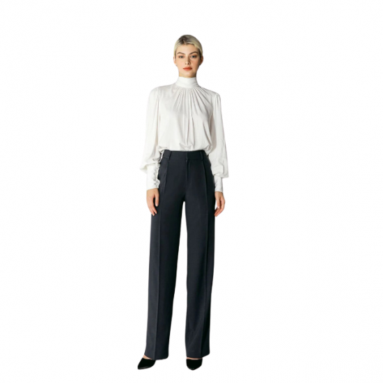 High Fashion Nora Trousers for Women Minimalist Style Elegant ODM Service Flat Front Shirt Clothes
