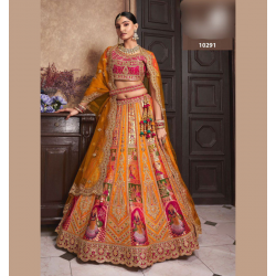 Buy New Beautiful Wedding Season Bridal Lehenga Choli With Heavy Embroidered Work
