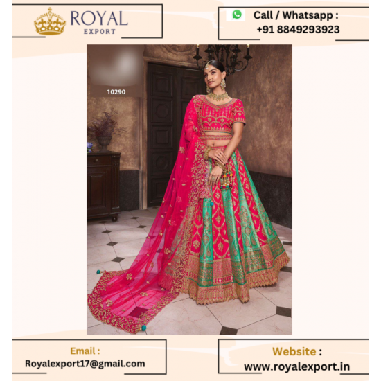 Buy New Beautiful Wedding Season Bridal Lehenga Choli With Heavy Embroidered Work