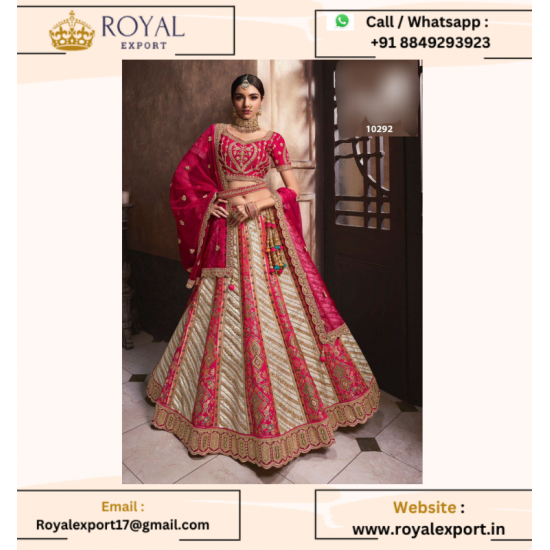 Buy New Beautiful Wedding Season Bridal Lehenga Choli With Heavy Embroidered Work