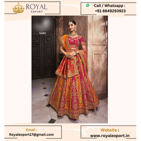 Buy New Beautiful Wedding Season Bridal Lehenga Choli With Heavy Embroidered Work