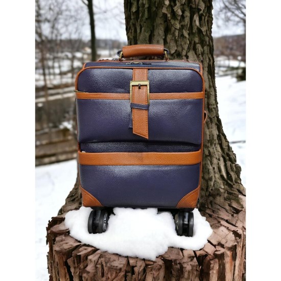 Genuine Good Quality Leather Bag Trending All Seasons Uses Travelling Bag Leather Original Good Quality Trolley Bag Easy Moving