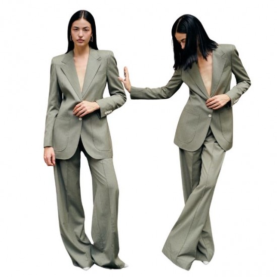 Euphony Women's Elegant Summer Clothes High Fashion Mid Waist Shirt Trousers Breathable Minimalist Style Best Quality ODM Supply