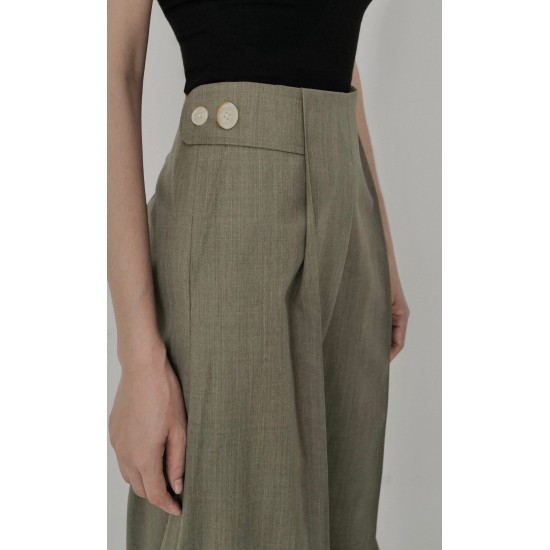 Euphony Women's Elegant Summer Clothes High Fashion Mid Waist Shirt Trousers Breathable Minimalist Style Best Quality ODM Supply