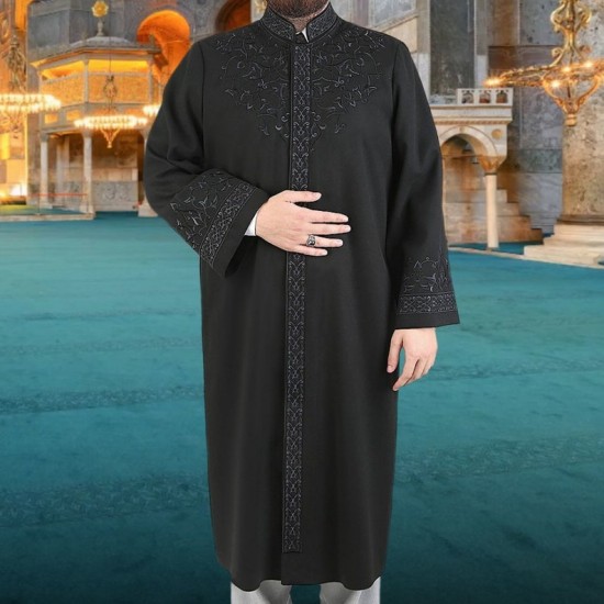 Lux Winter Imam Robe, Punto Jubbah, Muslin Long Kurta, Muslim Clothes, Cube / Islamic Mens Wear