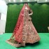 Luxurious Velvet Peplum Bridal Lehenga Set with Heavy Zarkan Stones Full Bridal Dupatta & Flared Lehenga for Wedding & Party