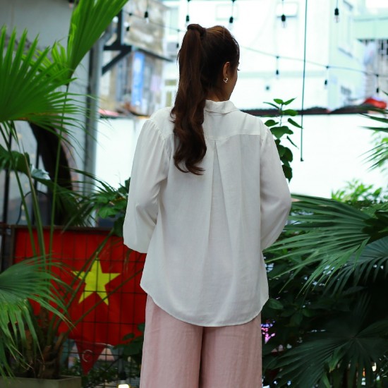 Full Sleeve V-neck Casual Blouses Women Ladies Elegant Tops Clothes Women Wholesale