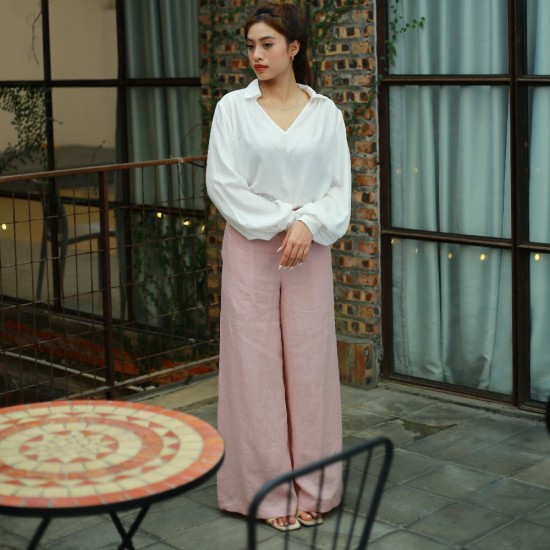 Full Sleeve V-neck Casual Blouses Women Ladies Elegant Tops Clothes Women Wholesale