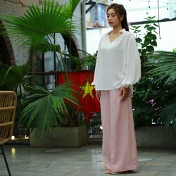 Ramie Casual Blouse Ladies Clothing Clothes Women Wholesale