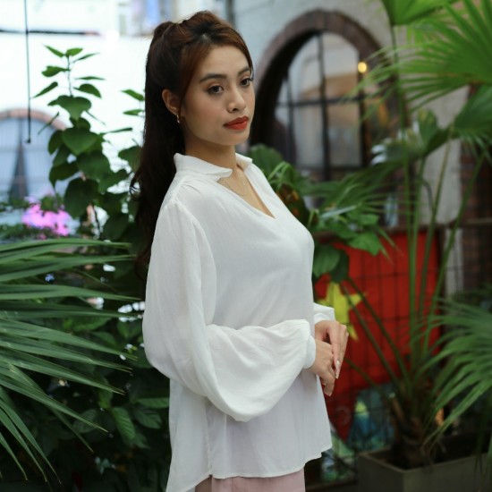 Ramie Casual Blouse Ladies Clothing Clothes Women Wholesale