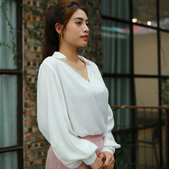 Ramie Casual Blouse Ladies Clothing Clothes Women Wholesale