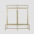 Functional Integrated Shoe and Clothes Rack Stackable Shoe Changing Chair for Bathroom Front Door Coat Rack
