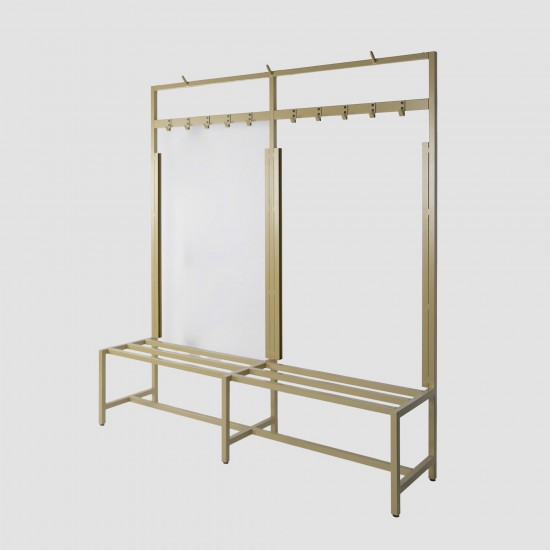 Functional Integrated Shoe and Clothes Rack Stackable Shoe Changing Chair for Bathroom Front Door Coat Rack