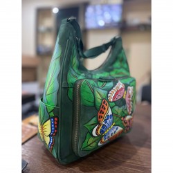 Genuine Cowhide Leather Hand Painted Tote Bag for Ladies LB 80 Weekender Baby Women's Leather Bags