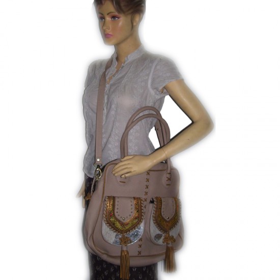 Handmade Leather Banjara Bag with Long Suede Fringe Bohemian Shoulder Bag for Everyday or Festival Use