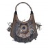 Boho Tribal Leather Banjara Shoulder Bag with Suede Fringe Handcrafted Ethnic Style for Women