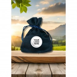 Wholesale Custom Logo Black Pouch Perfume Storage Drawstring Bag Packaging Jewelry Bag With Logo Printing