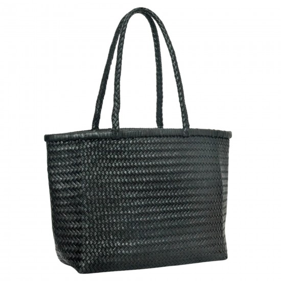 Fashion Casual Lady Genuine Leather Hand Woven Design Shoulder Bag Commute Tote Bag Berry Bag Genuine Leather Shoulder Handbags