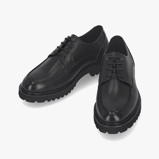 Men's Cowhide Chunky Derby Dress Shoes 3.5cm (LCMD20U513)
