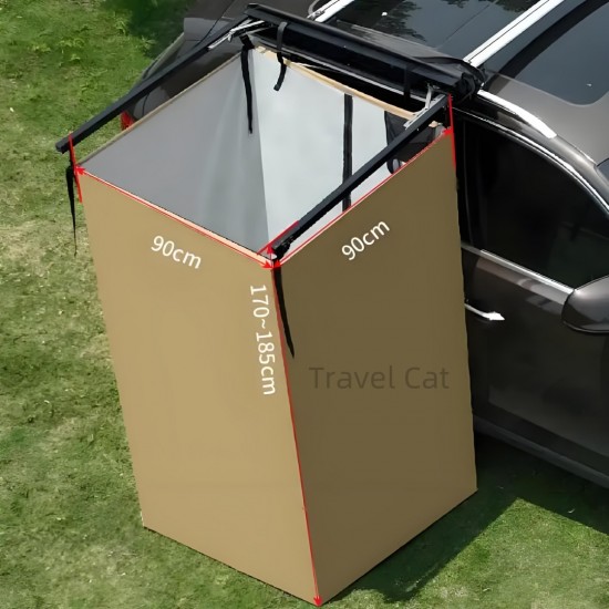 Vehicle Side Shower Awning, 3.3ft X 3.3ft Portable Shower Tent, Car Side Outdoor Shower Enclosure