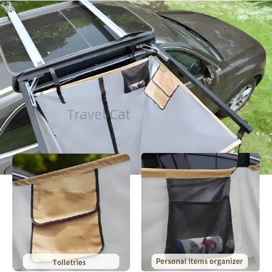Vehicle Side Shower Awning, 3.3ft X 3.3ft Portable Shower Tent, Car Side Outdoor Shower Enclosure