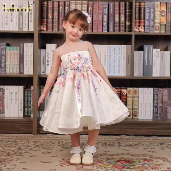 French Garden Taffeta Dress ODM OEM Baby Smocked Dress Wholesale Manufacturer - FC006