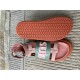 Top Quality Made in Italy Leather Two Tones Light Pink and Tiffany Color Comfortable Flat Shoes Fashion Sandals