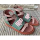 Top Quality Made in Italy Leather Two Tones Light Pink and Tiffany Color Comfortable Flat Shoes Fashion Sandals