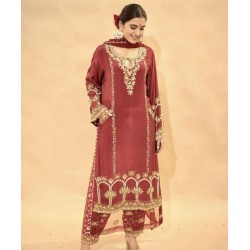 NEW---DESIGNER INDIAN & PAKISTANI BEAUTIFUL EMBROIDERY on KURTA WITH PANT DRESS for Party-wear-dress  for Party/ Wedding =2023