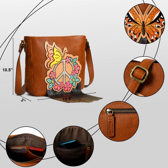 Stylish Fashion Cross Body Shoulder Bag 100% Real Genuine Top Grain Leather Made by Non Leather Shoulder Bags Exporters