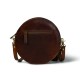 Premium Quality Real Leather Hair on Fashionable Lady's Cross Body Shoulder Bags with Hard Wax Zip Closure Round Shaped on Sale