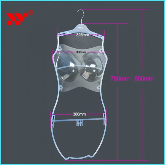 Rose Gold Silver Brand Custom Printing Metal Swimsuit Body Shape Full Body Lingerie Swimwear Hanger