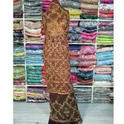 Indian Wrappers George Fabrics Embroidery Pearl Beaded Design Wedding Dresses for Ethnic African Women for Autumn Season-Winter