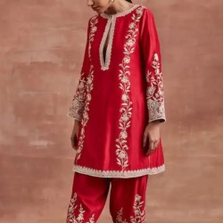 Indian/pakistani Beautiful Embroidery Work on Kurta & Salwar Dress with Crystal Glass Beads,stone,dabka Work for Party-wear@2024