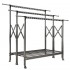 Wholesale Foldable Heavy Duty Metal Clothing Rack Trifold Floor Standing Design Living Room Clothe Drying Hanging Rack