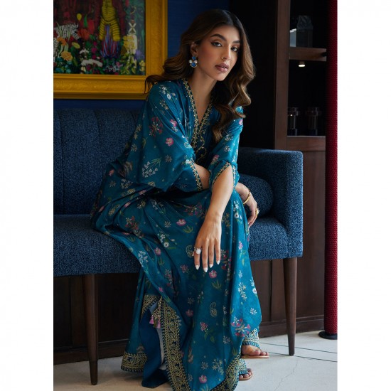 Comfortable Women's Kaftan on Sale Elegant Floral Style Vintage Lace Decoration Hand Work Shimmering Sleeves Manufacture Fit