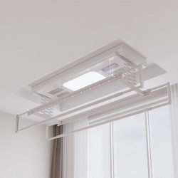 Smart Ceiling Mounted Electric Clothes Drying Rack Foldable Lifting Clothes Hanger Metal Laundry Rack Heavy Duty Clothes Dryer