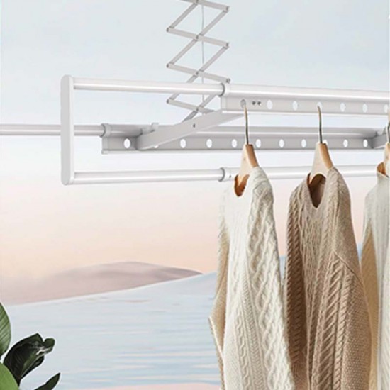 Smart Ceiling Mounted Electric Clothes Drying Rack Foldable Lifting Clothes Hanger Metal Laundry Rack Heavy Duty Clothes Dryer
