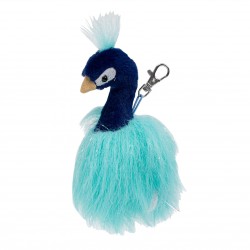 Mora 5'' Peacock Clip-On Keychain Fashion Cartoon Metal Keychain with Stainless Steel Plastic and Resin Material
