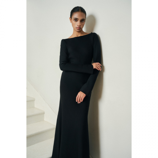 Sweet Dresses Women Mollya Backless Draped Dress 77%Acetate 23%Polyester Elegant Women Clothes Whiteant Sustainable Fashion