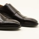 Best Brown Leather Double Monk Strap Shoes - Elegant Brogue Details with Leather Sole - Ideal for Conferences & Business Travel