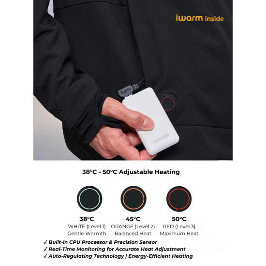 FOOXMET Heated Fleece Jacket Winter Fleece Thick Warm Men's Custom Logo Clothes Men Jacket Men's Jackets