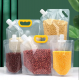 Household Use Foldable Transparent Beans Cereal Storage Bags Stand up Spray Bags Food Liquid Plastic Packaging Bags