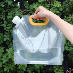 Household Use Foldable Transparent Beans Cereal Storage Bags Stand up Spray Bags Food Liquid Plastic Packaging Bags