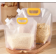 Food Grade Grains Rice Pet Food Storage Bag clear 5L 10L Household Kitchen Organizer Bag Water Spout Bag with Handle