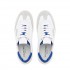 For Valentino Women's Saturno Leather and Suede Sneaker White/Blue Sports Shoes for Walking for Summer Autumn Winter
